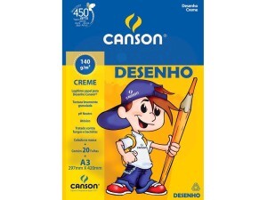 Bloco de Desenho Creme 140g A3 - Canson