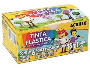 Tinta Plástica 15ml 06 Cores - Acrilex