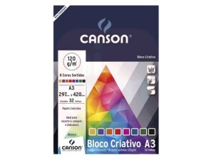 Bloco Criativo Cards A3 120g 32 Folhas