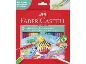 Lápis De Cor Aquarelável 24 Cores - Faber-Castell