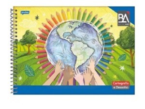 Caderno Cartografia e Desenho 96 Folhas Capa Dura - Jandaia