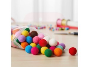 Pompom colorido 30mm PC C/ 100 