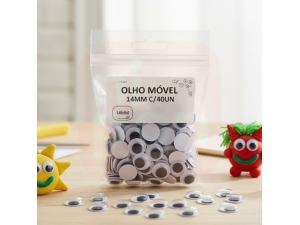 Olho Móvel 14mm com 40 Unidades